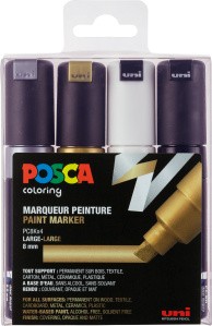 POSCA Paint Marker 4er Set PC-8K Ø 8mm