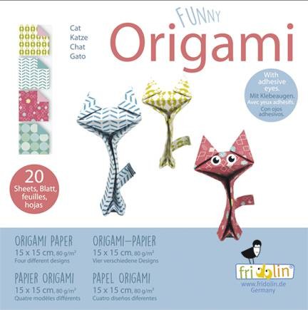 Origami Faltblätter 80g/m² 15x15cm - 20 Blatt "Katze"