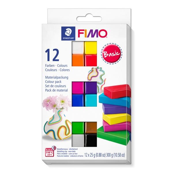 FIMO Basic 12 Farben, Materialpackung