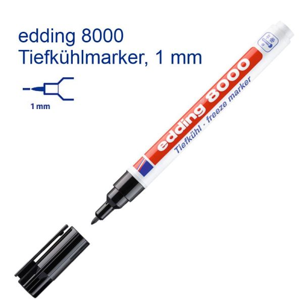 Edding 8000 Tiefkühlmarker, Frostbeständig