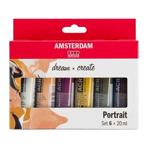 AMSTERDAM Porträt-Set Acrylic 6 x 20ml, bastelkiste.lu