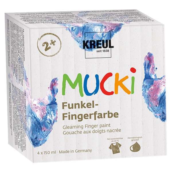 MUCKI Funkel Fingerfarbe 4er Set