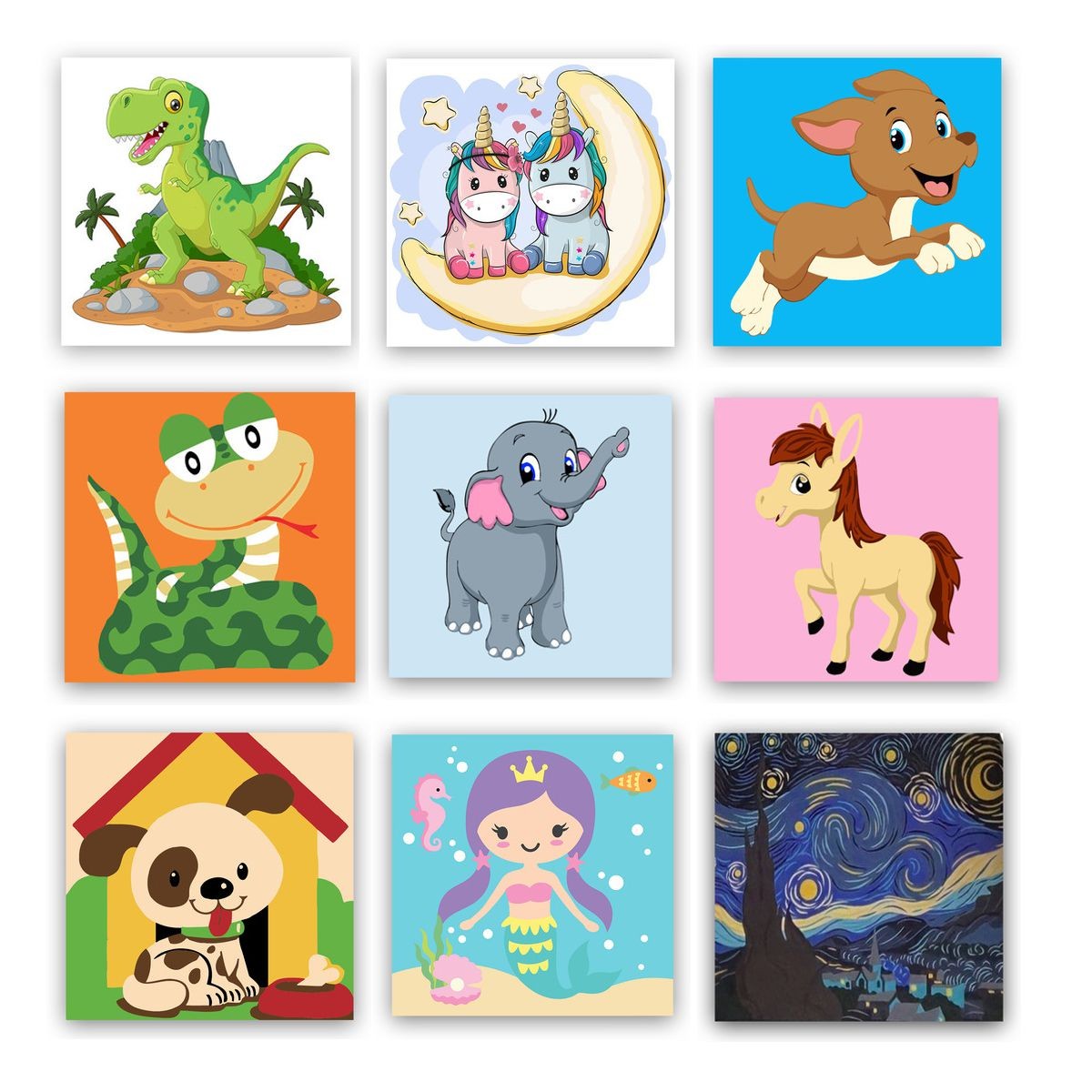 Malen nach Zahlen auf Keilrahmen 20x20cm