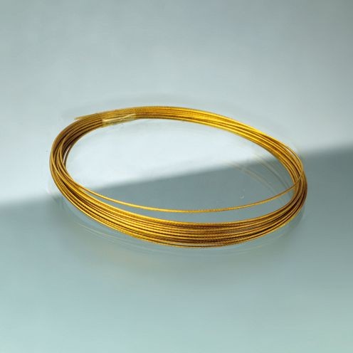 Schmuckdraht nylonummantelt Ø 0,40mm, 4m goldfarbig