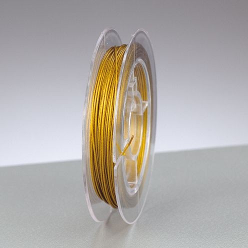 Schmuckdraht nylonummantelt Ø 0,38mm, 10m goldfarben