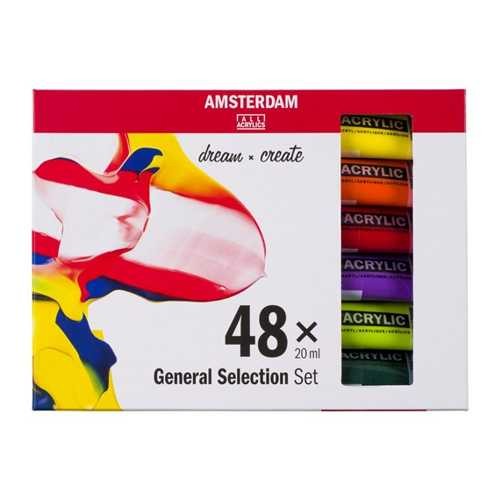 Amsterdam Acrylfarben-Set, 48 x 20 ml