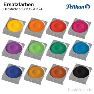 Ersatzfarben, Einzelfarben für Deckfarbkasten K12 & K24, bastelkiste.lu