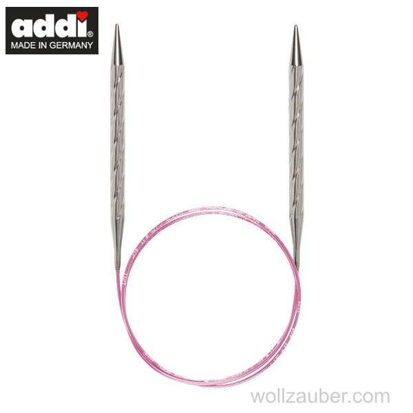 addiUnicorn Rundstricknadel 80cm, pinkfarbenem flexiblem Seil