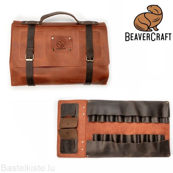 Edle Leder-Werkzeugaufbewahrungsrolle für 20 Werkzeuge