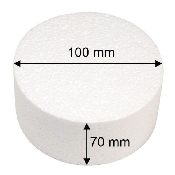 Styropor-Scheibe, Ø 7cm, H 7cm