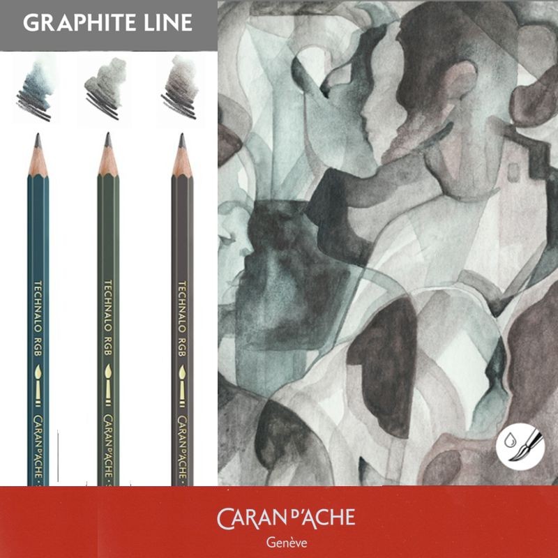 Caran d'Ache Genève TECHNALO aquarellierbare Graphitstifte, Einzelstifte
