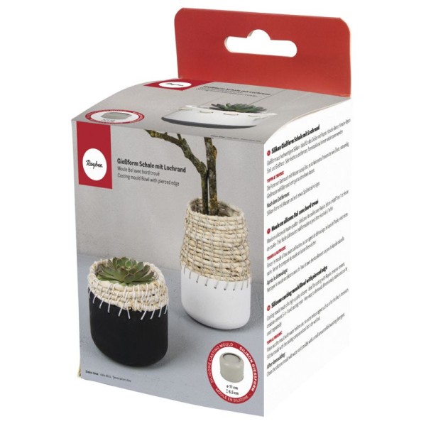 Silikon Gießform Schale 11cm mit Lochrand