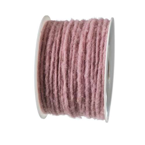 0,25€/m 5m Wollkordel Schleifenband Kordel Wolle altrosa rosa 2mm Wollband 
