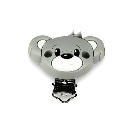 Schnullerclip Bär aus Silikon