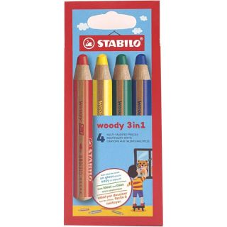 STABILO Woody DUO 3in1 4er Set, bastelkiste.lu
