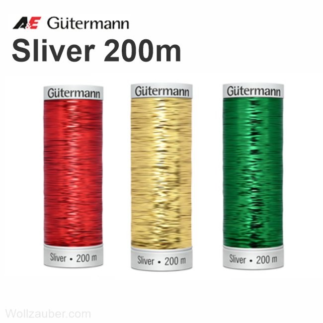 Gütermann Sliver, Metalleffektfaden 200m, Serie 709786