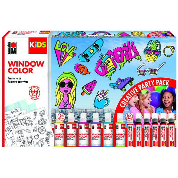 Window Color KIDS XL Set, 6x25ml + 6x80ml