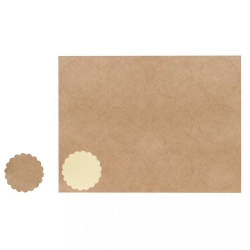 Blanko-Sticker in rund aus Kraftpapier 12x Ø 35mm