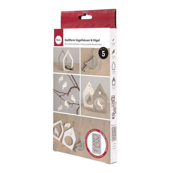 Silikonform, Gießform Vogelhäuser & Vögel
