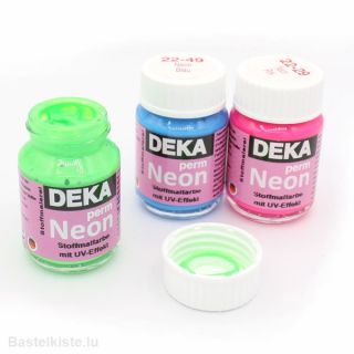 Stoffmalfarbe NEON, Textilfarbe Permanent 25ml