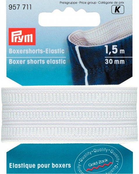 Prym 957711 Boxershort-Elastic 30 mm für bequeme Bundabschlüsse, wollzauber.com