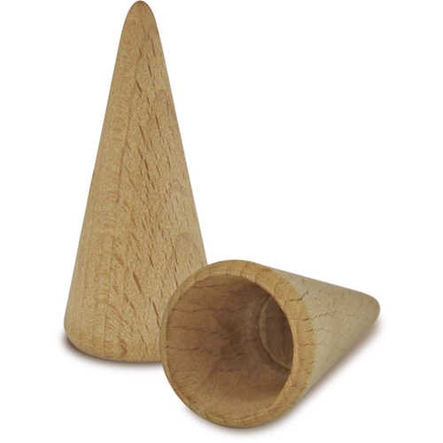 Holzkegel, Schultütenspitze Ø 25,0 mm x Höhe 55mm, 1 Stück