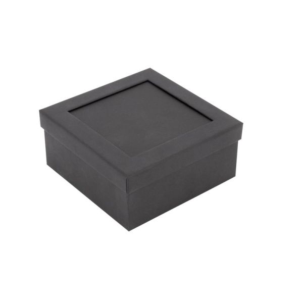 Schwarze Pappbox 110x110x50 mm