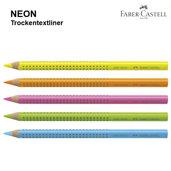 Jumbo Grip, Einzelfarben Neon Trockentextliner, Buntstifte, bastelkiste.lu