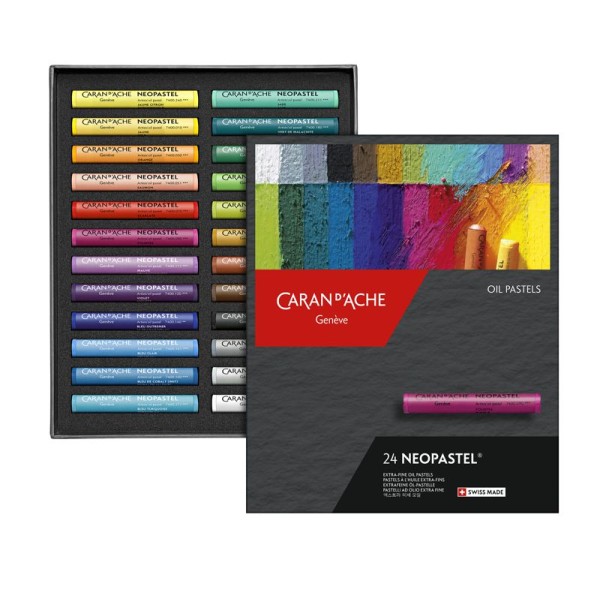 Caran d’Ache Neopastel Extra-Feine Ölpastellkreiden, 24er Set, bastelkiste.lu