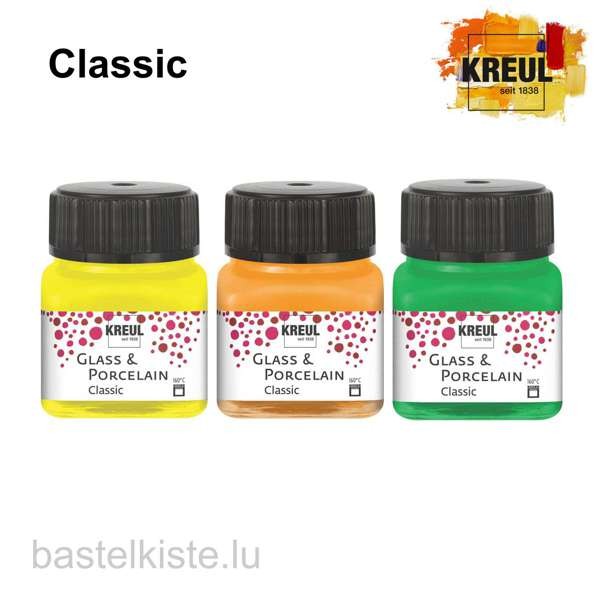 Kreul CLASSIC Glass &amp; Porzellanfarben ►DECKEND◄ 20ml