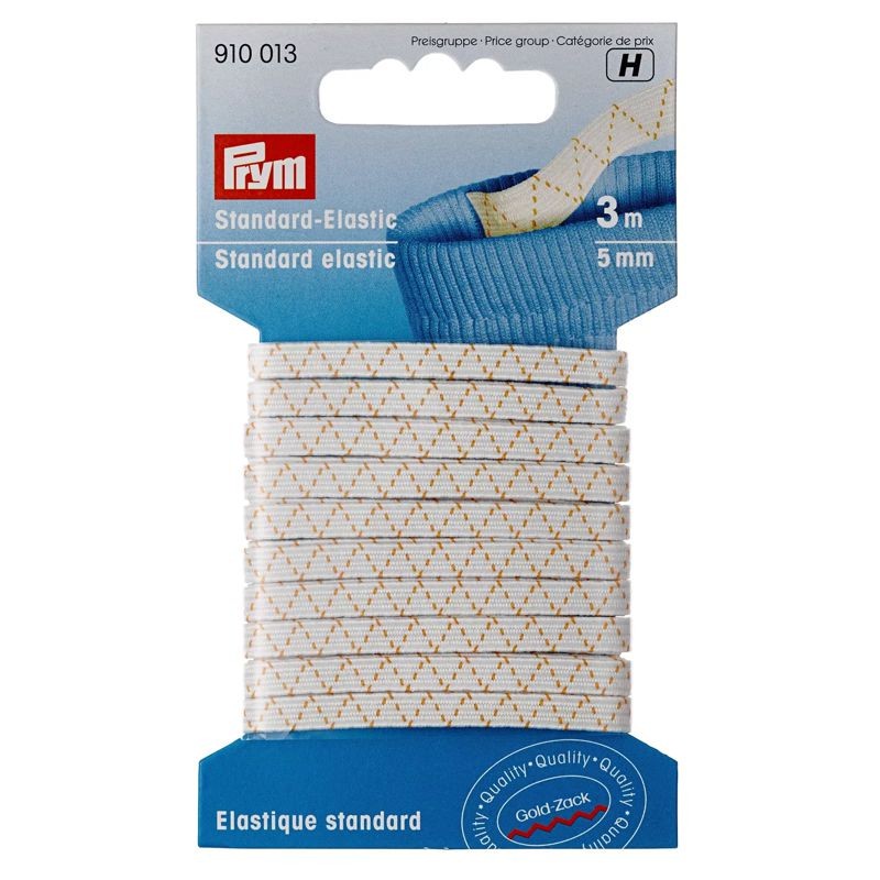 PRYM Standard-Elastic 5mm weiß, 3m