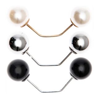 Two-pearl pin clasp
