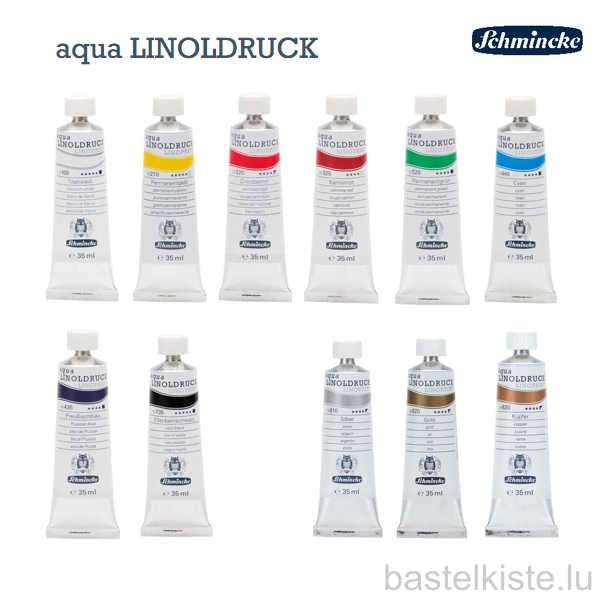 aqua Linoldruckfarbe, Linoprint von Schmincke 35 ml