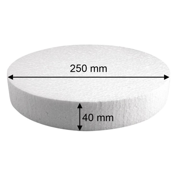 Styropor-Scheibe, Ø 25cm, H 4cm