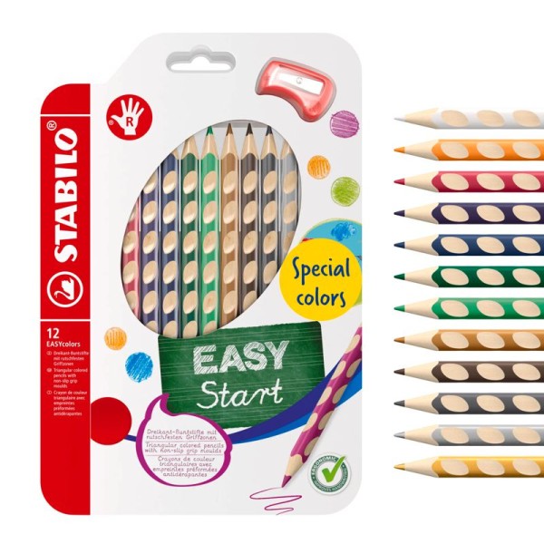 STABILO 12er-Set Dreikant-Buntstift EASYcolors, bastelkiste.lu