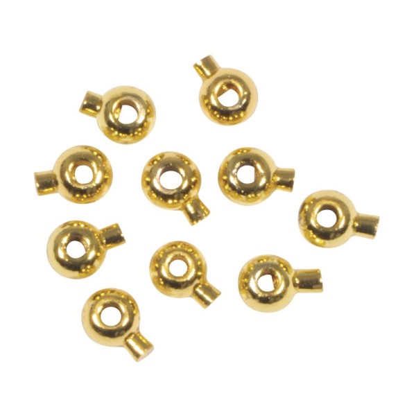 Positionierungsperle rund, 3,5x3mm, SB-Btl. 10 Stück gold, bastelkiste.lu