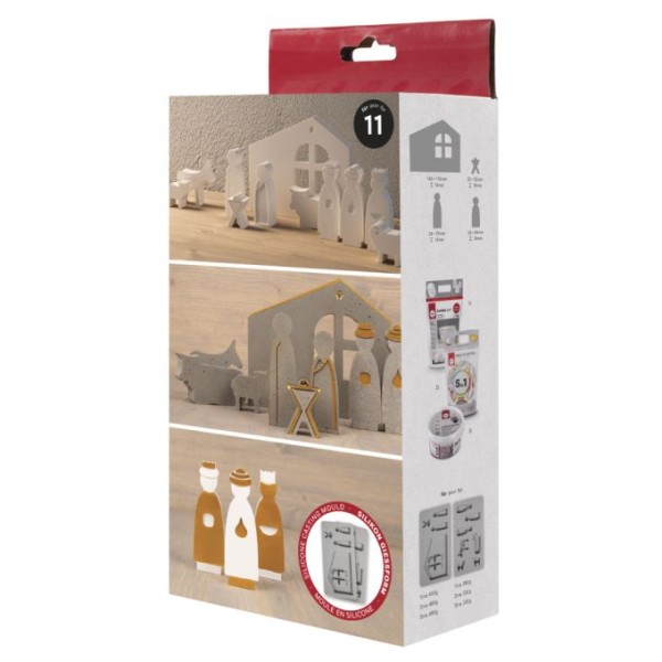 Silikonform, Gießform Krippe