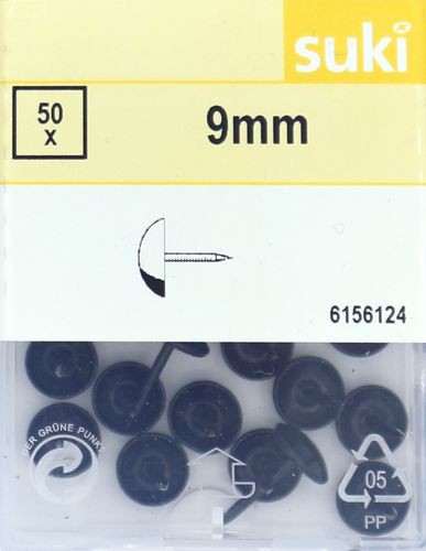 Polsternägel 9mm schwarz lackiert 50 Stück