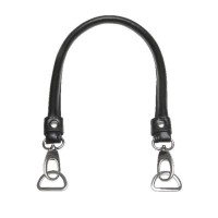 Silberne Häkelgriffe Kunstleder - Handtaschen Griffe 2 Stück T41