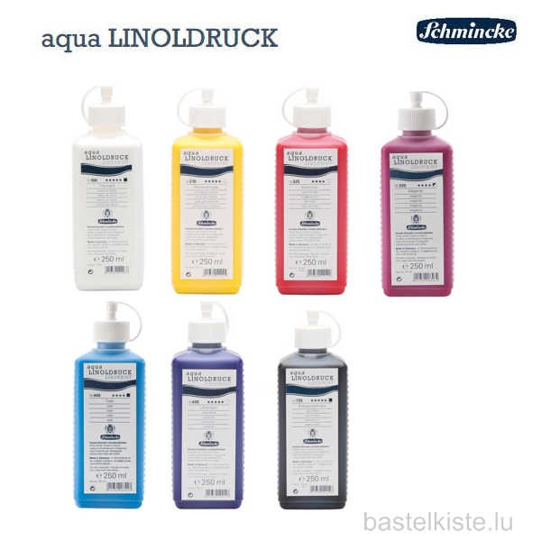 aqua Linoldruckfarbe, Linoprint von Schmincke 250 ml