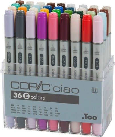 COPIC Ciao Marker Set 36 ► E ◄ Farben