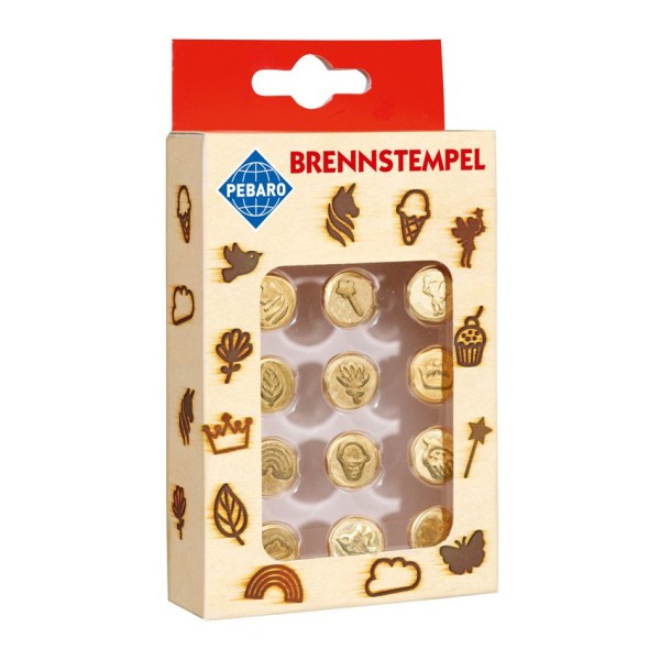 Brennstempel mit grafischen Motiven für Brandmalkolben, bastelkiste.lu