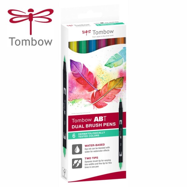 ABT DUAL BRUSH PENS 6er Set Dermatologically Tested Colors