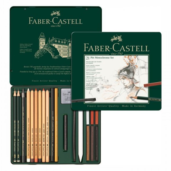 Faber Castell Pitt Monochrome Set - 21 teillig