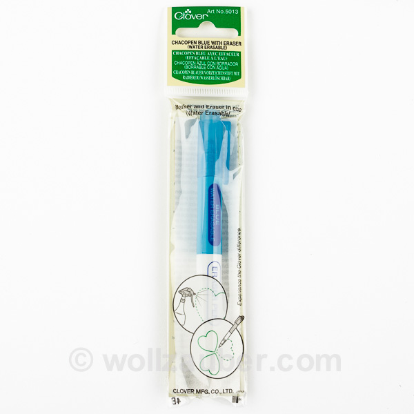 Clover Chacopen Vorzeichenstift Blau, Wasserlöschbar – Inklusive Radierstift Zum Einfachen Entfernen