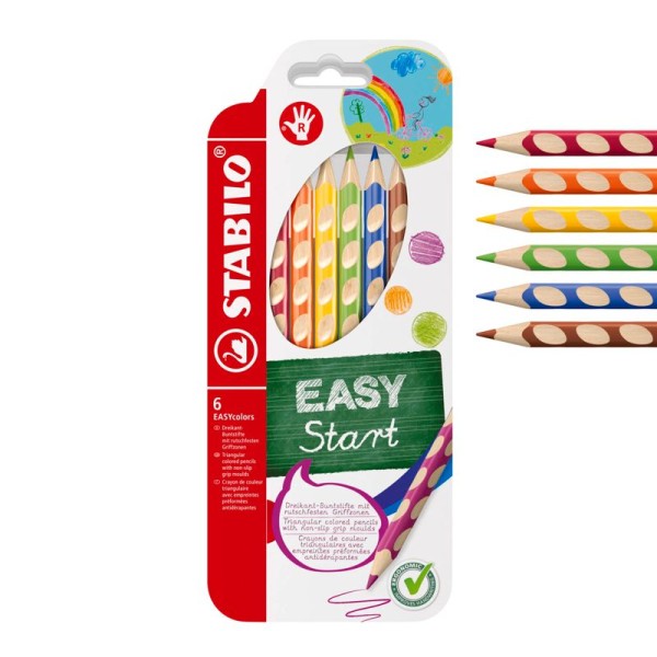 STABILO 6er-Set Dreikant-Buntstift EASYcolors, bastelkiste.lu