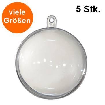 Acrylkugel, Kunststoffkugel 2-teilig, teilbar, 5 Paar