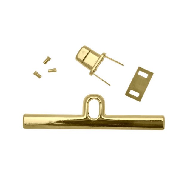Drehverschluß für Taschen 100 x 26 mm gold