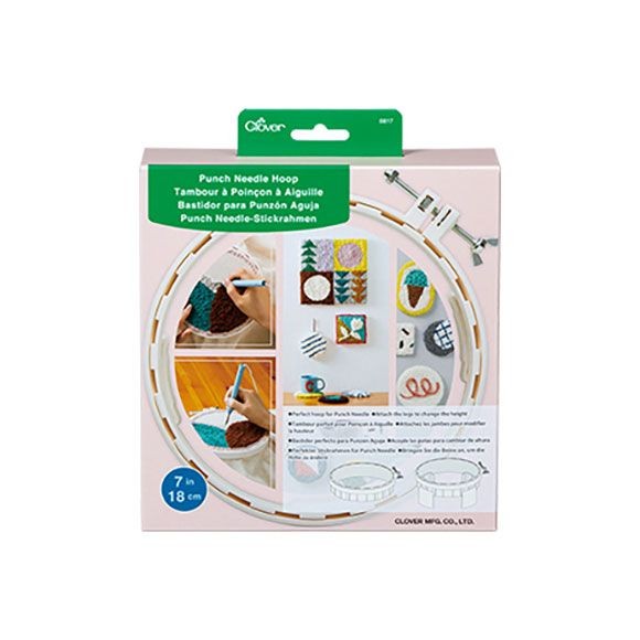 Punch Needle Stickrahmen mit Abstandshalter Ø 18cm