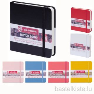 SKETCH BOOK 12 x 12 cm, 140g/m², 80 Blätter, bastelkiste.lu